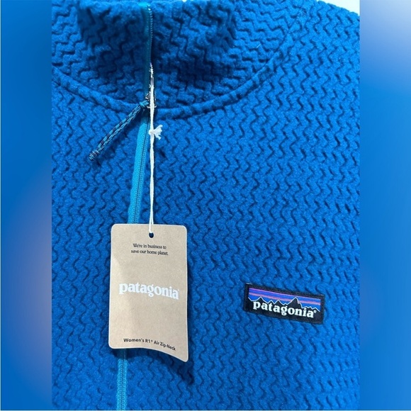 Patagonia Women's Large R1 Air 1/2-Zip Pullover Lagom Blue Jacket NWT Half Zip - Picture 3 of 12